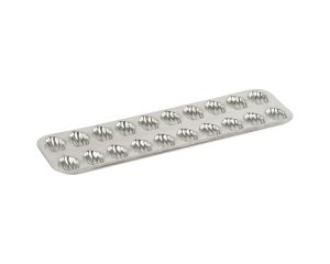 Plaque 20 madeleinettes - fer blanc - 395 x 125 x 13 mm