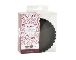 Boîte de 6 tartelettes rondes cannelées Ø120 mm - antiadhérent - fond fixe