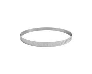 Cercle à tarte perforé - inox - épaisseur 10/10ème - Ø 110 mm h20 mm