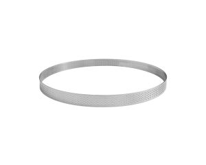 Cercle à tarte perforé - inox - épaisseur 10/10ème - Ø 180 mm h20 mm