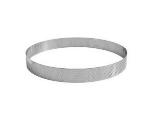 Cercle à tarte perforé - inox - épaisseur 10/10ème - Ø 220 mm h35 mm