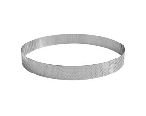 Cercle à tarte perforé - inox - épaisseur 10/10ème - Ø 260 mm h35 mm